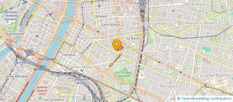 localisation de l'entreprise SARL BAR DE LA GUILLOTIERE  LYON
