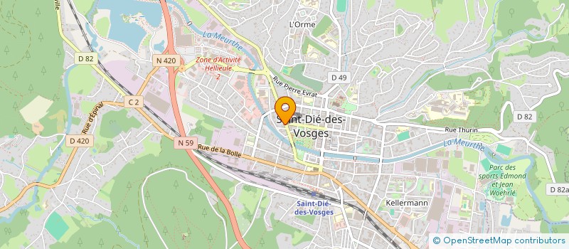 localisation de l'entreprise SARL BAR DE LA STATION  SAINT-DIE-DES-VOSGES