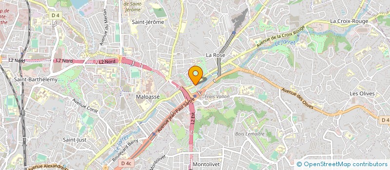 localisation de l'entreprise SARL BAR DES 4 CHEMINS à MARSEILLE 13EME