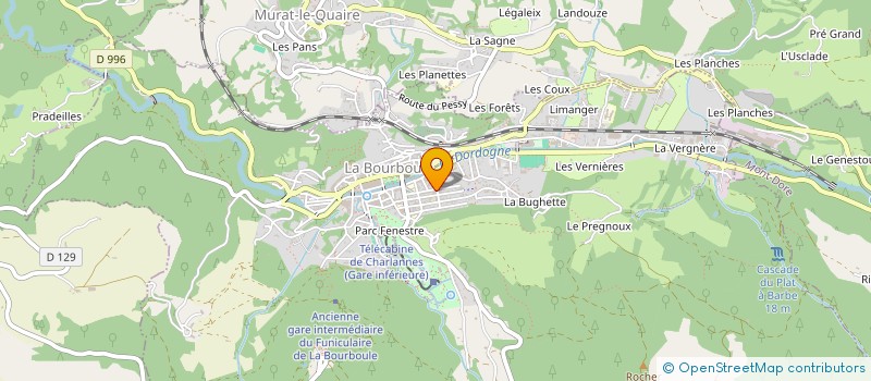 localisation de l'entreprise SARL BAR DES HALLES  LA BOURBOULE