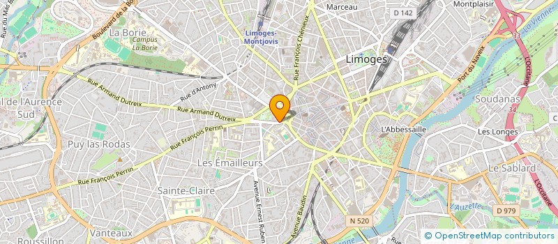 localisation de l'entreprise SARL BARDAUD-CAUSSADE BONNAFY à LIMOGES