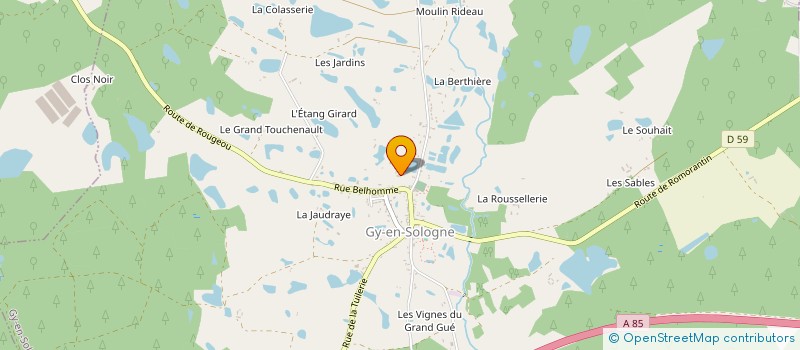 localisation de l'entreprise SARL BARILLEAU à GY-EN-SOLOGNE