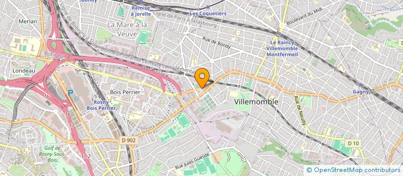 localisation de l'entreprise SARL BARILLET PNEUS à VILLEMOMBLE