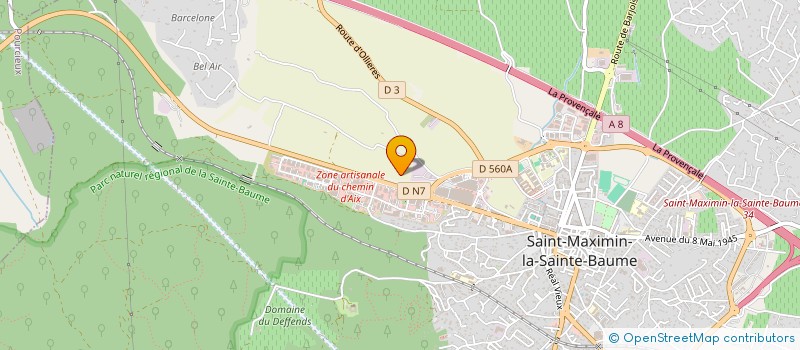 localisation de l'entreprise SARL BARRAL ELECTRICITE à ST MAXIMIN LA STE BAUME