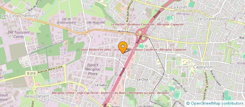 localisation de l'entreprise SARL BASAPRI  MERIGNAC