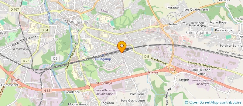 localisation de l'entreprise SARL BAT ARMOR  GUINGAMP