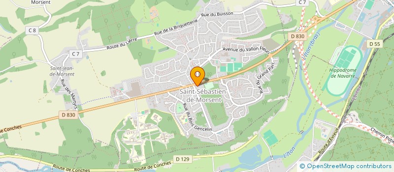 localisation de l'entreprise SARL BATELEC 27 à SAINT-SEBASTIEN-DE-MORSENT