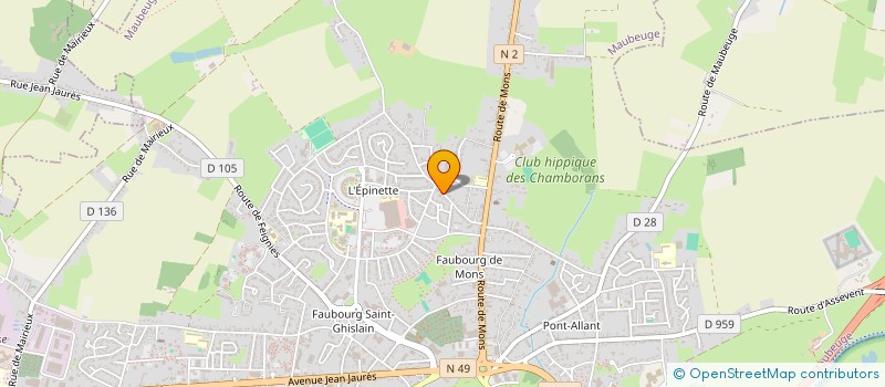 localisation de l'entreprise SARL BATI NORD CONCEPT  MAUBEUGE