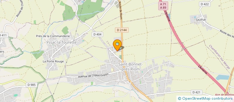 localisation de l'entreprise SARL BATI VERRE à SAINT-BONNET-PRES-RIOM