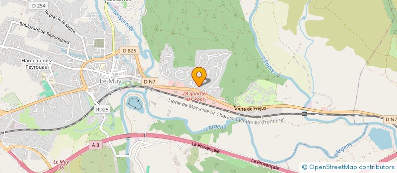 localisation de l'entreprise SARL BATIFRANCE  LE MUY