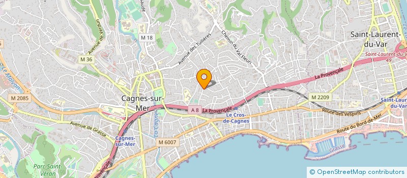 localisation de l'entreprise SARL BATIVERT à CAGNES-SUR-MER
