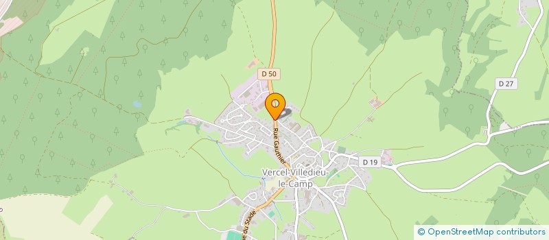 localisation de l'entreprise SARL BATONAT CONSTRUCTION  VERCEL-VILLEDIEU-LE-CAMP