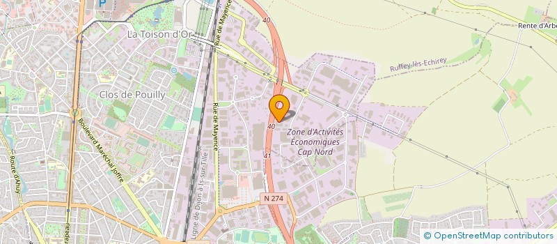 localisation de l'entreprise SARL BATTISTIN RADIATEURS à DIJON