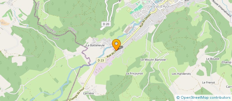 localisation de l'entreprise SARL BAUDIN à LE VAL-D'AJOL