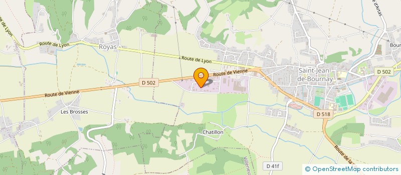 localisation de l'entreprise SARL BAUDRAN PNEUS à SAINT-JEAN-DE-BOURNAY