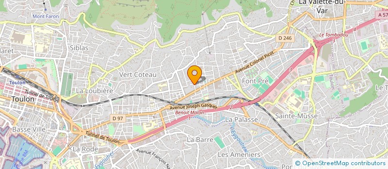 localisation de l'entreprise SARL BD à TOULON