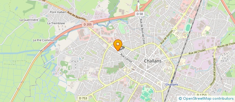localisation de l'entreprise SARL BDC AUTO ETABLISSEMENTS POISBELAUD à CHALLANS