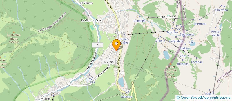 localisation de l'entreprise SARL BE BOP  CHATEL