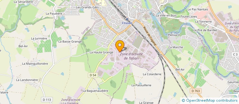 localisation de l'entreprise SARL BE FORM à CLISSON