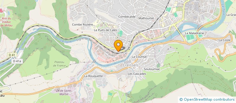 localisation de l'entreprise SARL BEAUDOUIN RIGAL à MILLAU