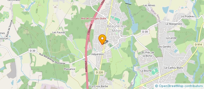 localisation de l'entreprise SARL BEAUNE BOULANGERIE à LIMOGES