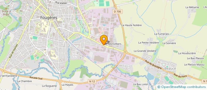 localisation de l'entreprise SARL BEAUSSIER JEROME  FOUGERES