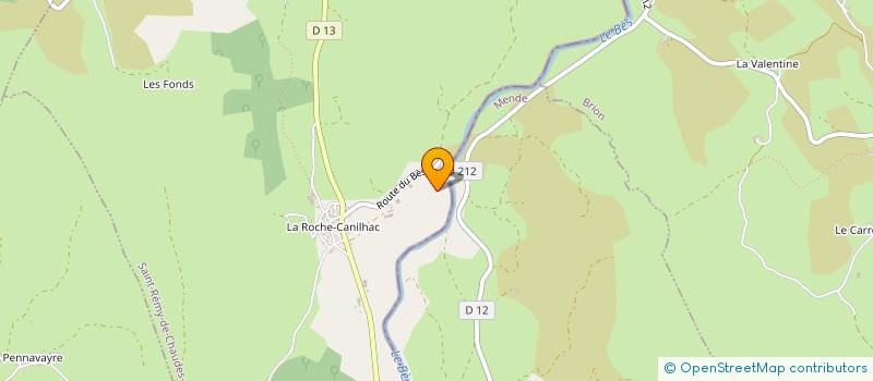 localisation de l'entreprise SARL BECAMEL à ST REMY DE CHAUDES AIGUES