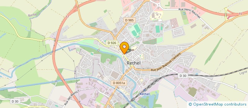 localisation de l'entreprise SARL BECUE à RETHEL