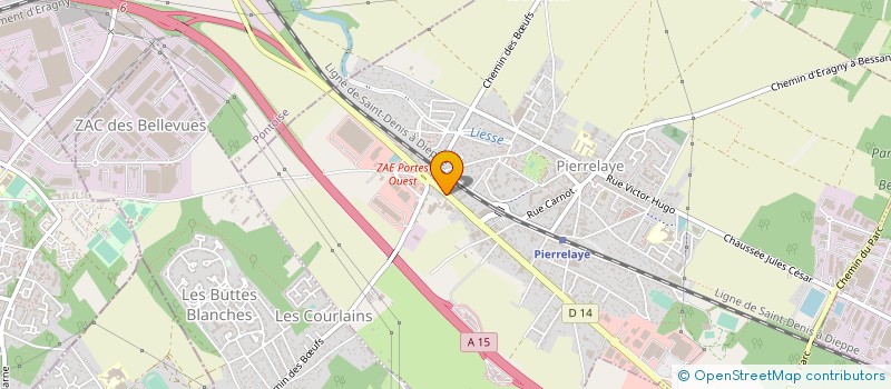 localisation de l'entreprise SARL BELL'TRANS EXPRESS  PIERRELAYE