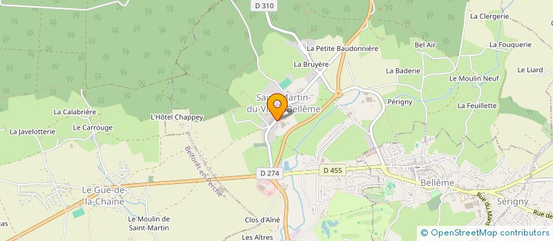 localisation de l'entreprise SARL BELLEME MERRAIN à SAINT-MARTIN-DU-VIEUX-BELLEME