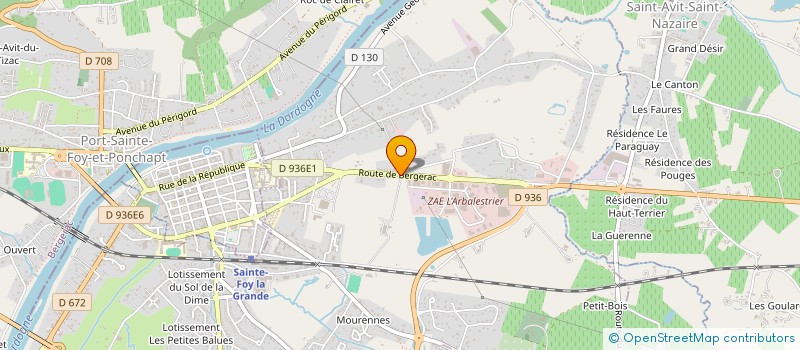 localisation de l'entreprise SARL BELLEVUE DE LEBRE  PINEUILH