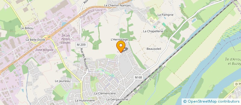 localisation de l'entreprise SARL BENOIT DE CHAMPSAVIN - ARBRES ET PAYSAGES ET PAR ABREVIATION B.C. - ARBRES ET PAYSAGES à THOUARE-SUR-LOIRE