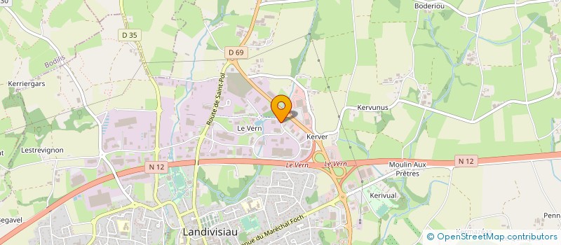 localisation de l'entreprise SARL BENOIT ET CEDRIC TRANSPORTS à LANDIVISIAU