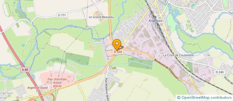 localisation de l'entreprise SARL BERGER STEPHANE à ARGENTAN