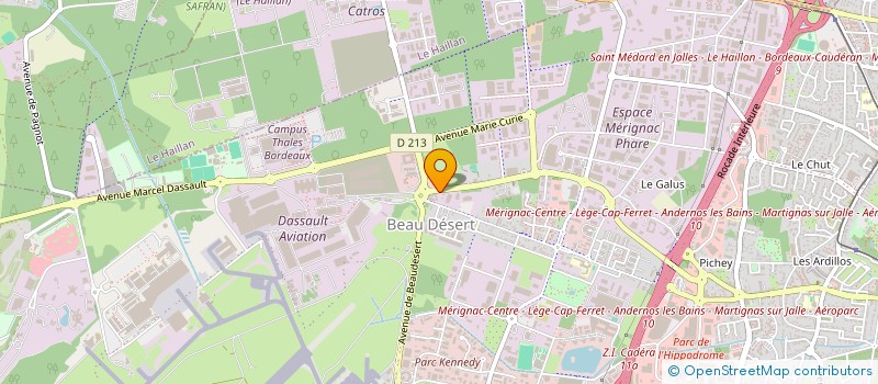 localisation de l'entreprise SARL BERIA à MERIGNAC