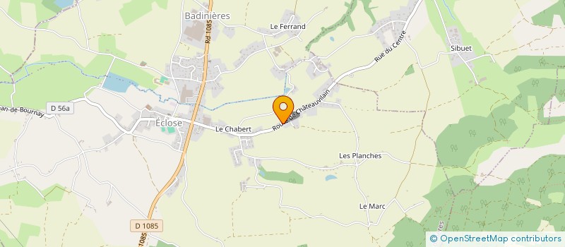 localisation de l'entreprise SARL BERLIOZ USINAGE  ECLOSE-BADINIERES