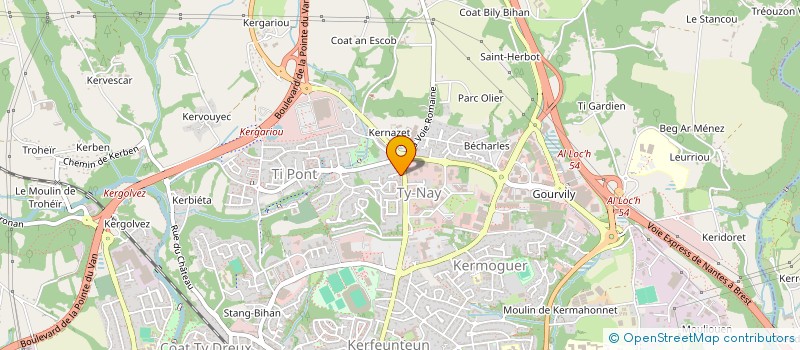 localisation de l'entreprise SARL BERNARD à QUIMPER