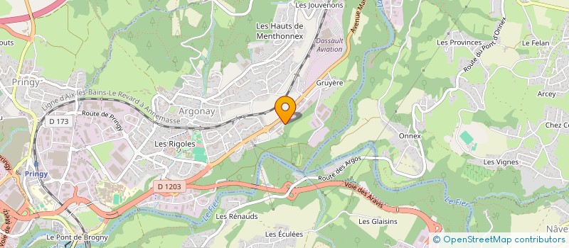 localisation de l'entreprise SARL BERNARD PAYSAGES à ARGONAY