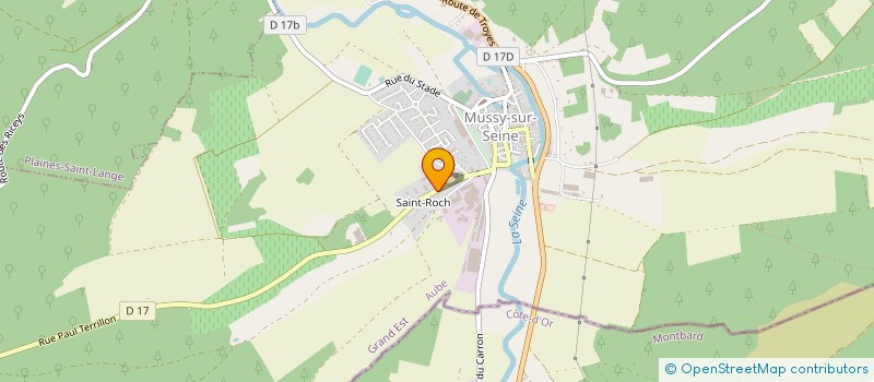 localisation de l'entreprise SARL BERNARDIN FRERES à MUSSY-SUR-SEINE
