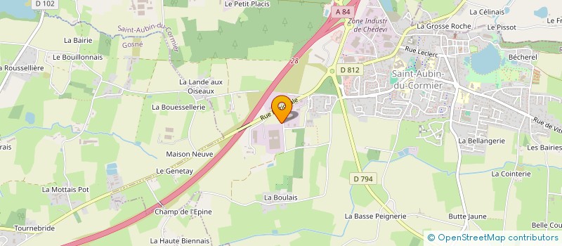 localisation de l'entreprise SARL BERNY & DEMAY  SAINT-AUBIN-DU-CORMIER