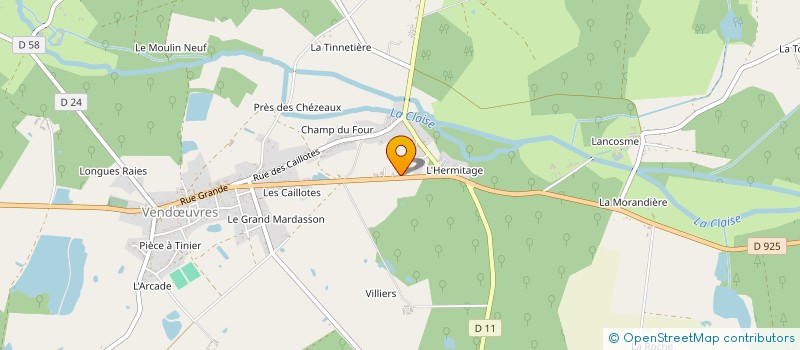 localisation de l'entreprise SARL BERRY AUTOS à VENDOEUVRES