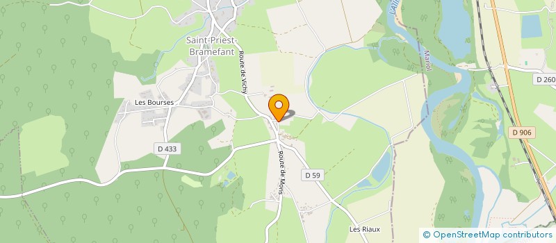 localisation de l'entreprise SARL BERTHET TRAVAUX PUBLICS  SAINT-PRIEST-BRAMEFANT