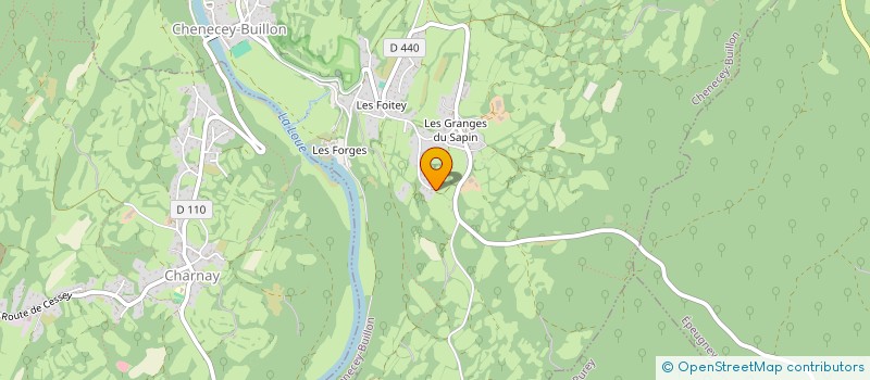 localisation de l'entreprise SARL BERTRAND DENTU  CHENECEY-BUILLON