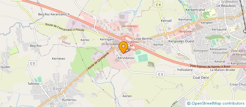 localisation de l'entreprise SARL BERTRAND LE BOURHIS à QUIMPERLE