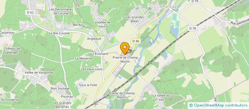 localisation de l'entreprise SARL BERTRAND TONY à VERNOU-SUR-BRENNE