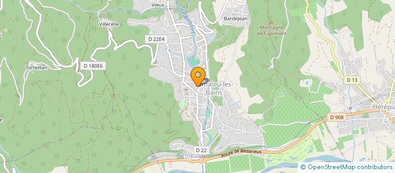 localisation de l'entreprise SARL BERVA à LAMALOU-LES-BAINS