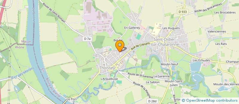 localisation de l'entreprise SARL BETAIL DU VAL SAONE à THOISSEY