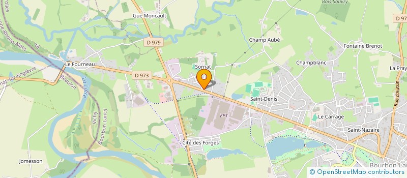 localisation de l'entreprise SARL BHP à BOURBON-LANCY