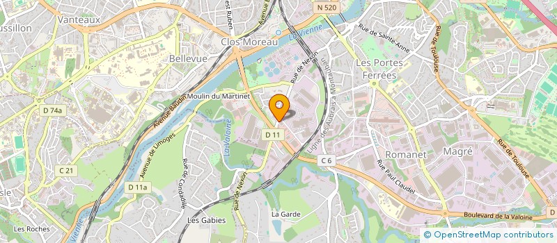 localisation de l'entreprise SARL BIENVENUE à LIMOGES