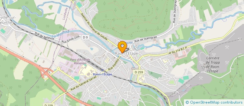 localisation de l'entreprise SARL BIJOUTERIE BENOIT à RAON-L'ETAPE